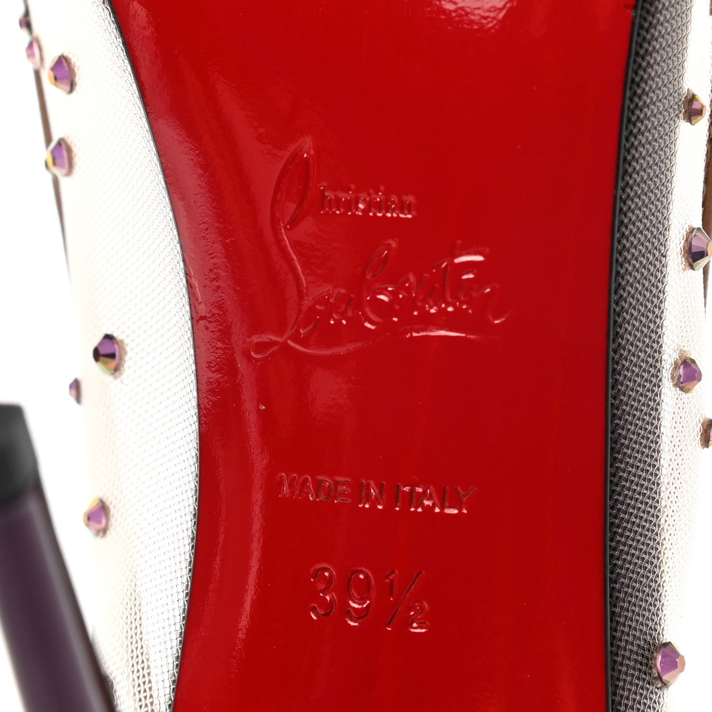 Rete Specchio Crystal Strass Follies 100 Pumps 39.5 Version Cosmos