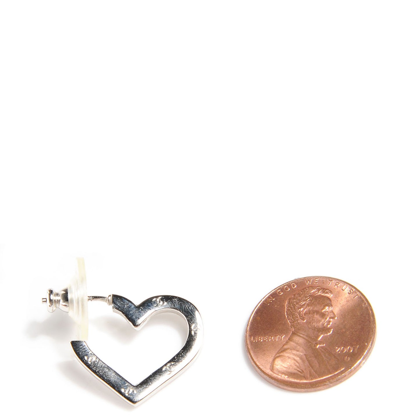 Heart CC Earrings Silver