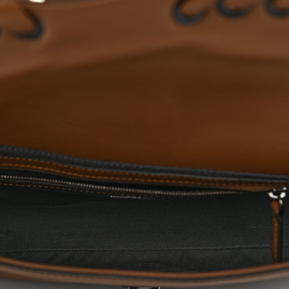 Fendi Vitello Dolce Lace Up Baguette Brownie 5 of 9