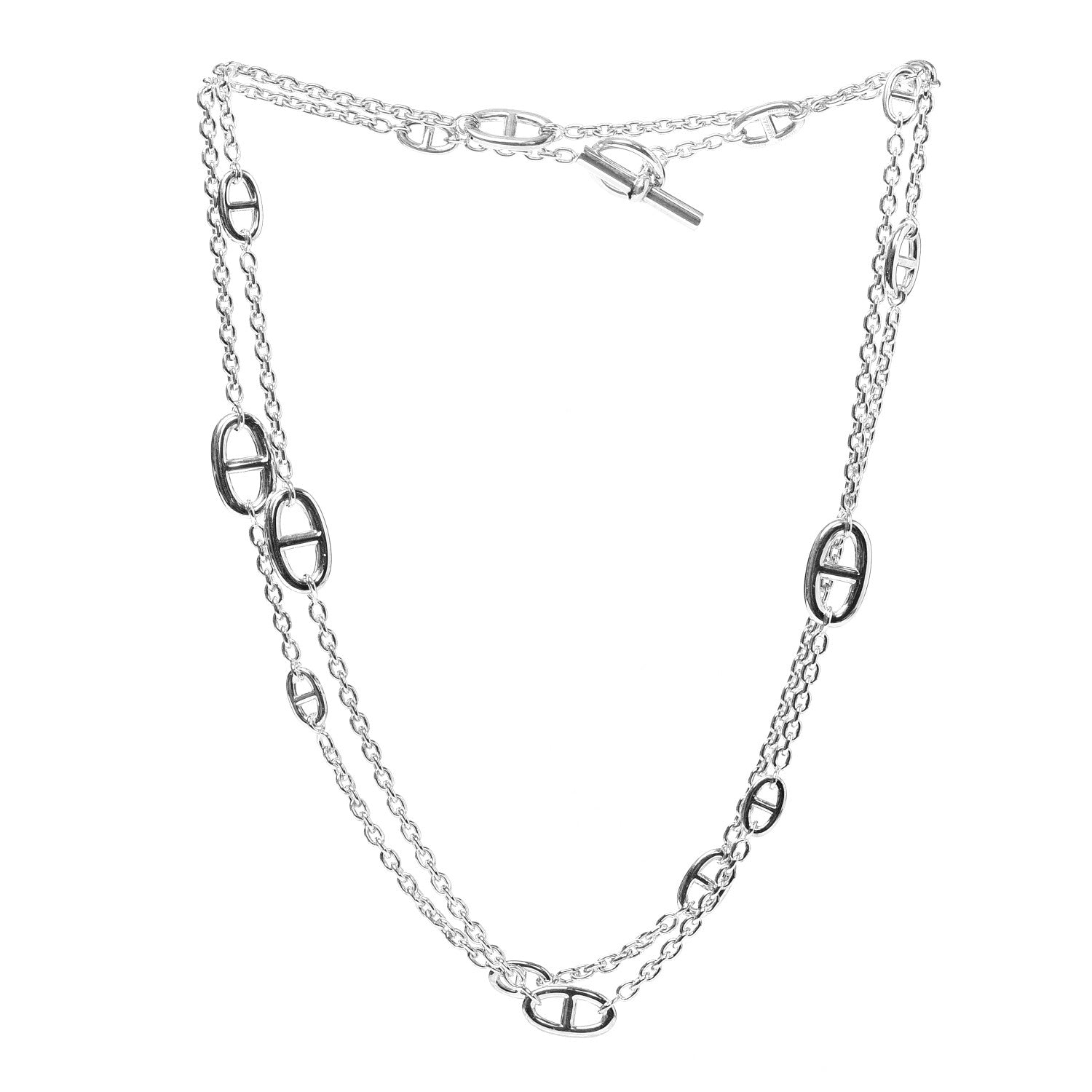Hermes Sterling Silver Farandole Necklace 120 3 of 5