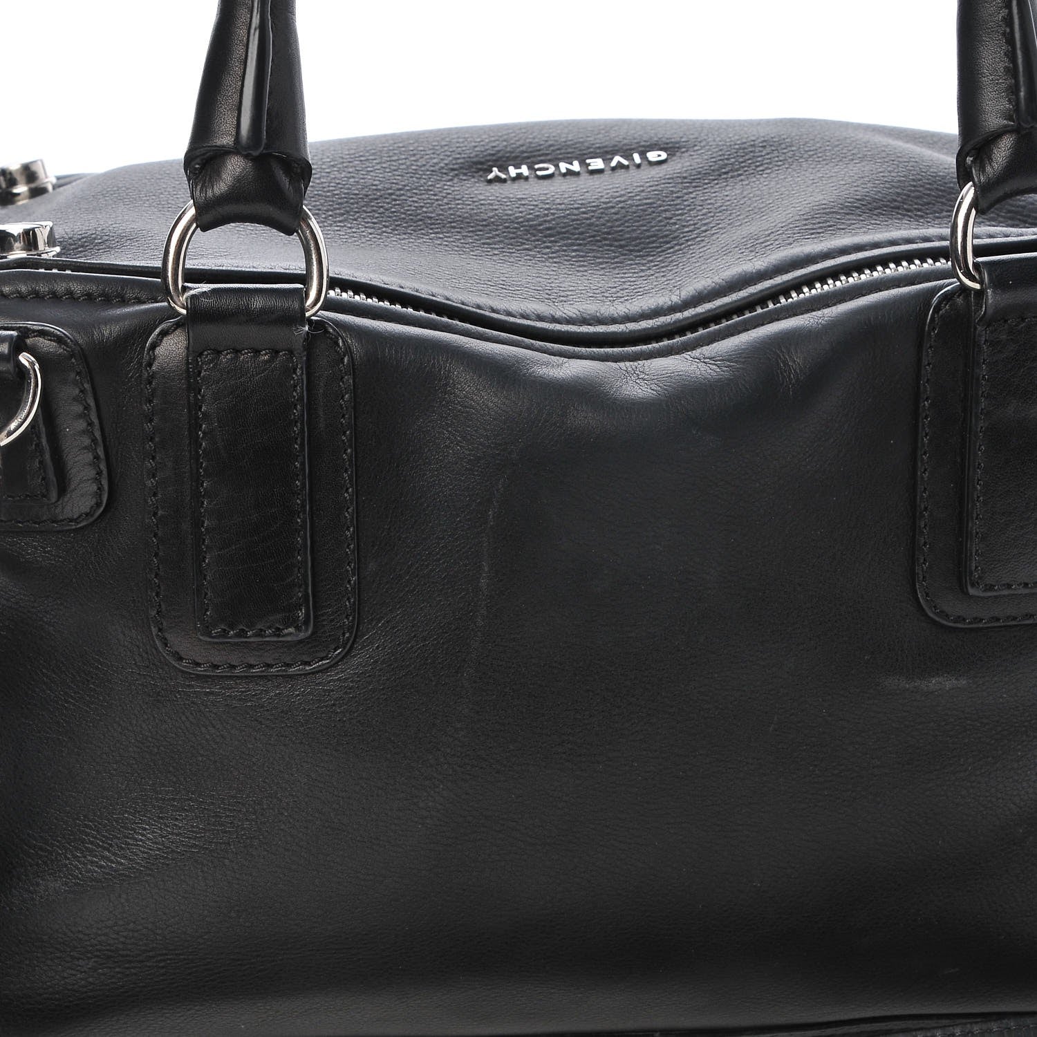 Givenchy Pebbled Calfskin Medium Bolt Stud Pandora Black 9 of 10