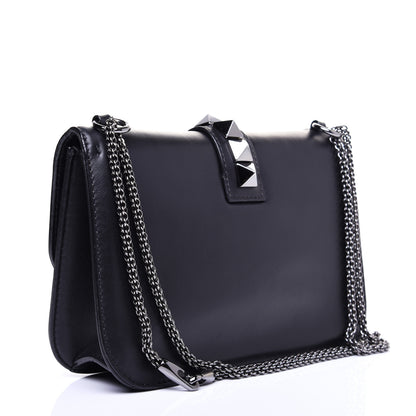 Valentino Garavani Vitello Medium Glam Lock Rockstud Flap Black 3 of 11
