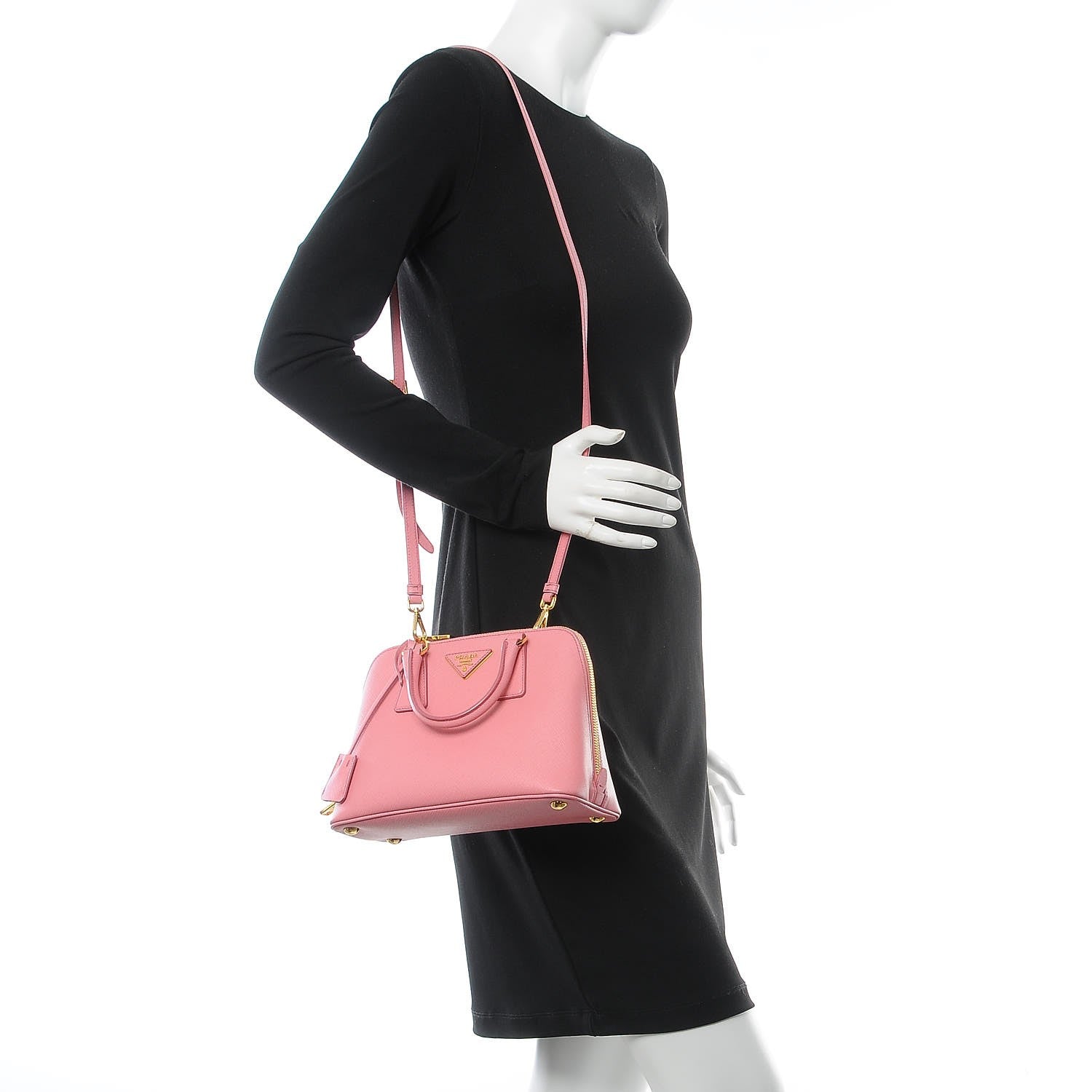 Prada Saffiano Lux Small Promenade Tote Geranio 3 of 8