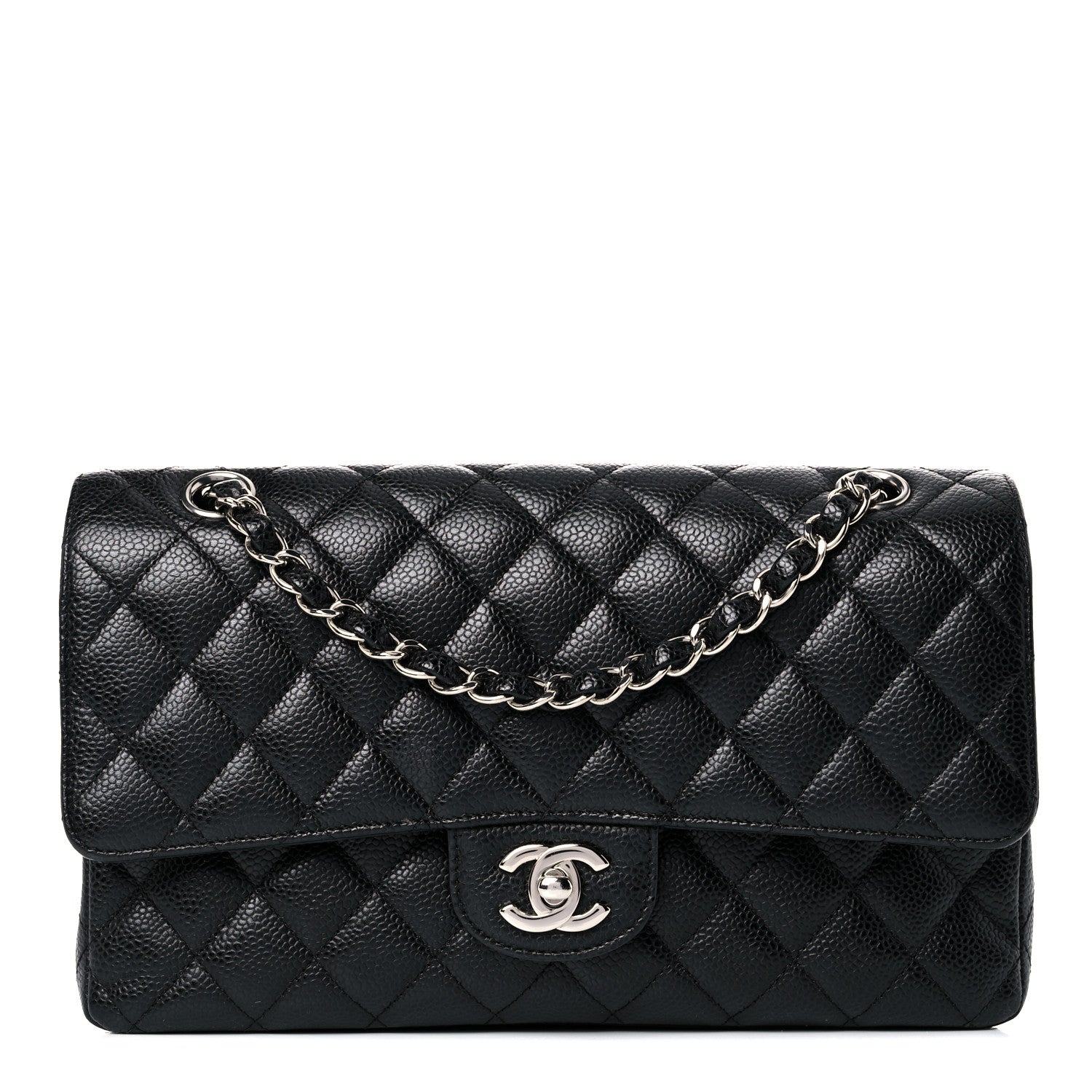 Chanel Caviar Quilted Medium Double Flap Black 1 of 12