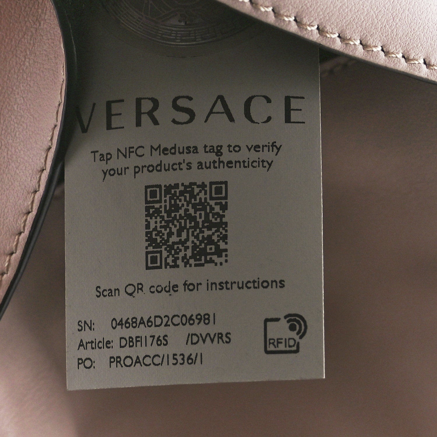 Versace Calfskin Palazzo Tote Beige 7 of 13