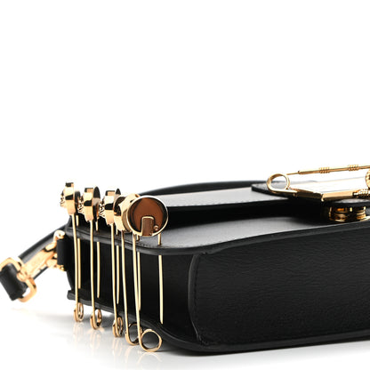 Fendi X VERSACE Vitello Seta Fendace Brooch Baguette Black 10 of 11