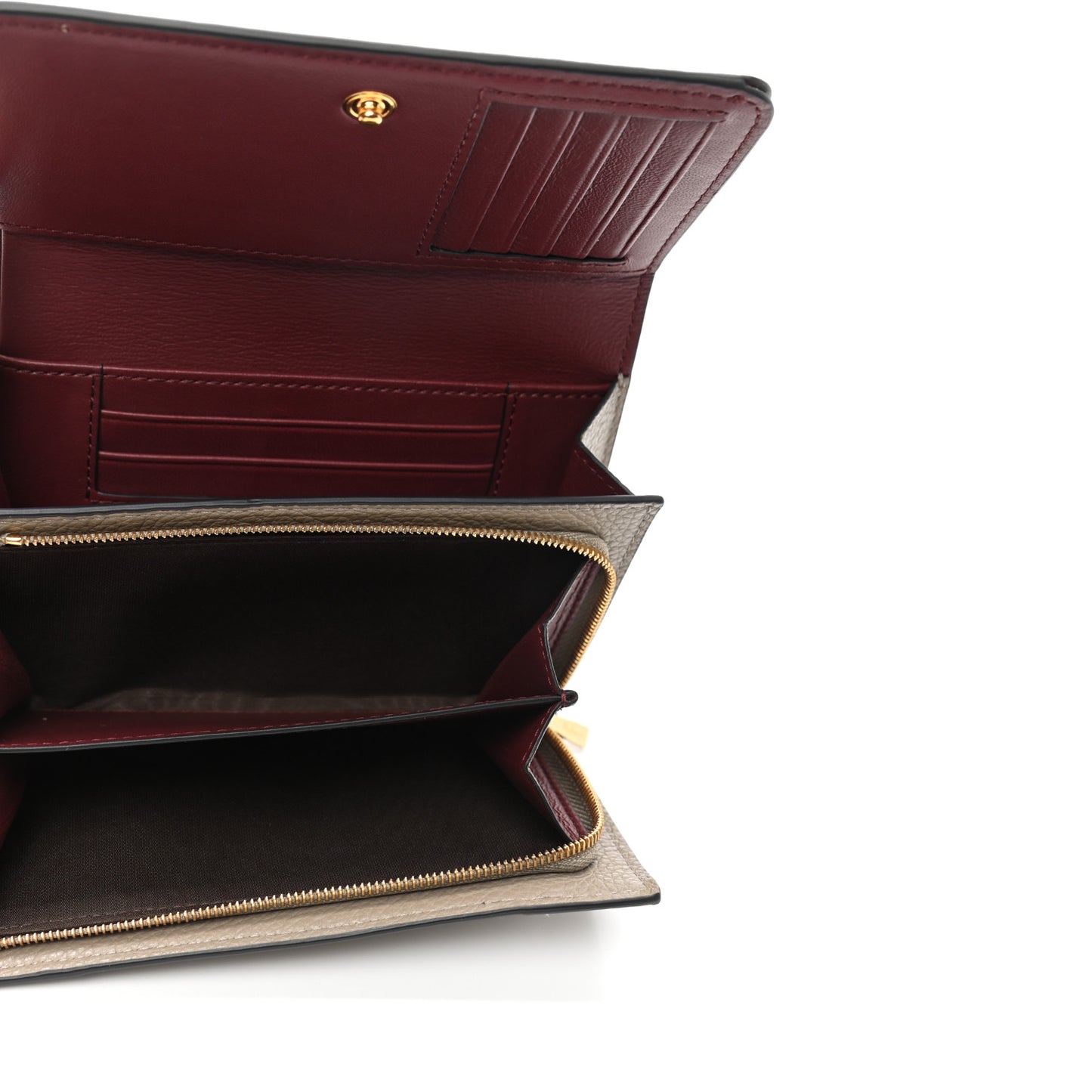 Small Classic Grain Medium Continental French Wallet Solid Grey