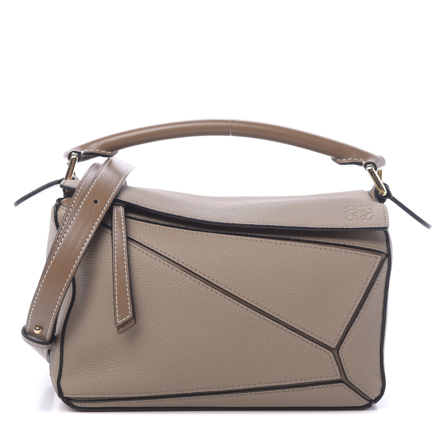 Loewe Grained Calfskin Small Puzzle Bag Sand Mink 1 of 9