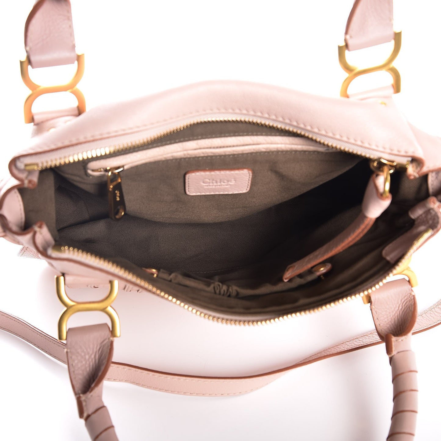Calfskin Medium Marcie Satchel Nude Pink