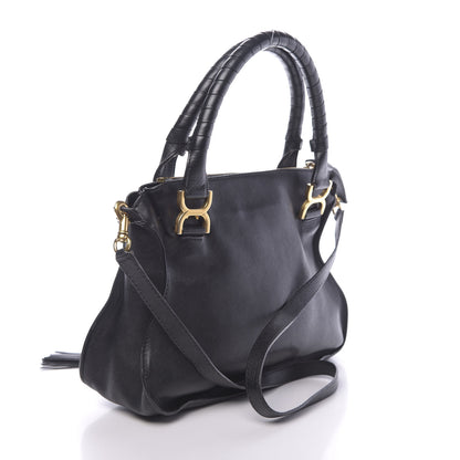 Chloe Calfskin Studded Medium Marcie Satchel Black 3 of 12