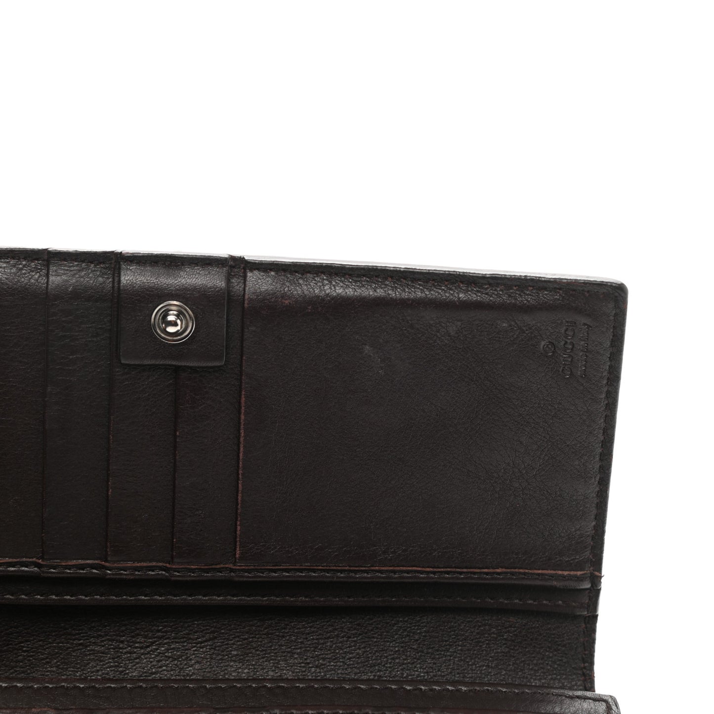 Guccissima Avel Continental Flap Wallet Brown