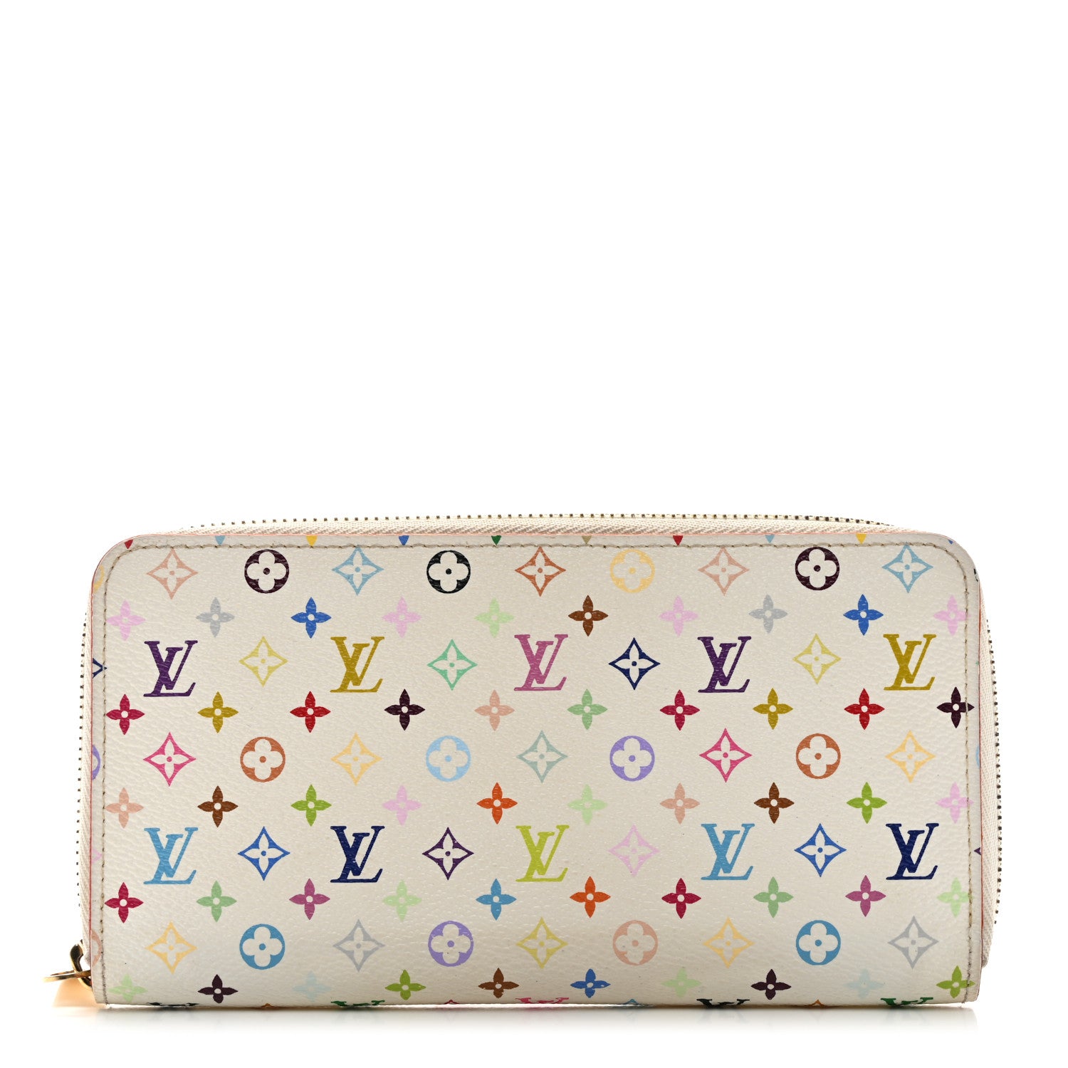 Louis Vuitton Monogram Multicolor Zippy Wallet White Litchi 1 of 8