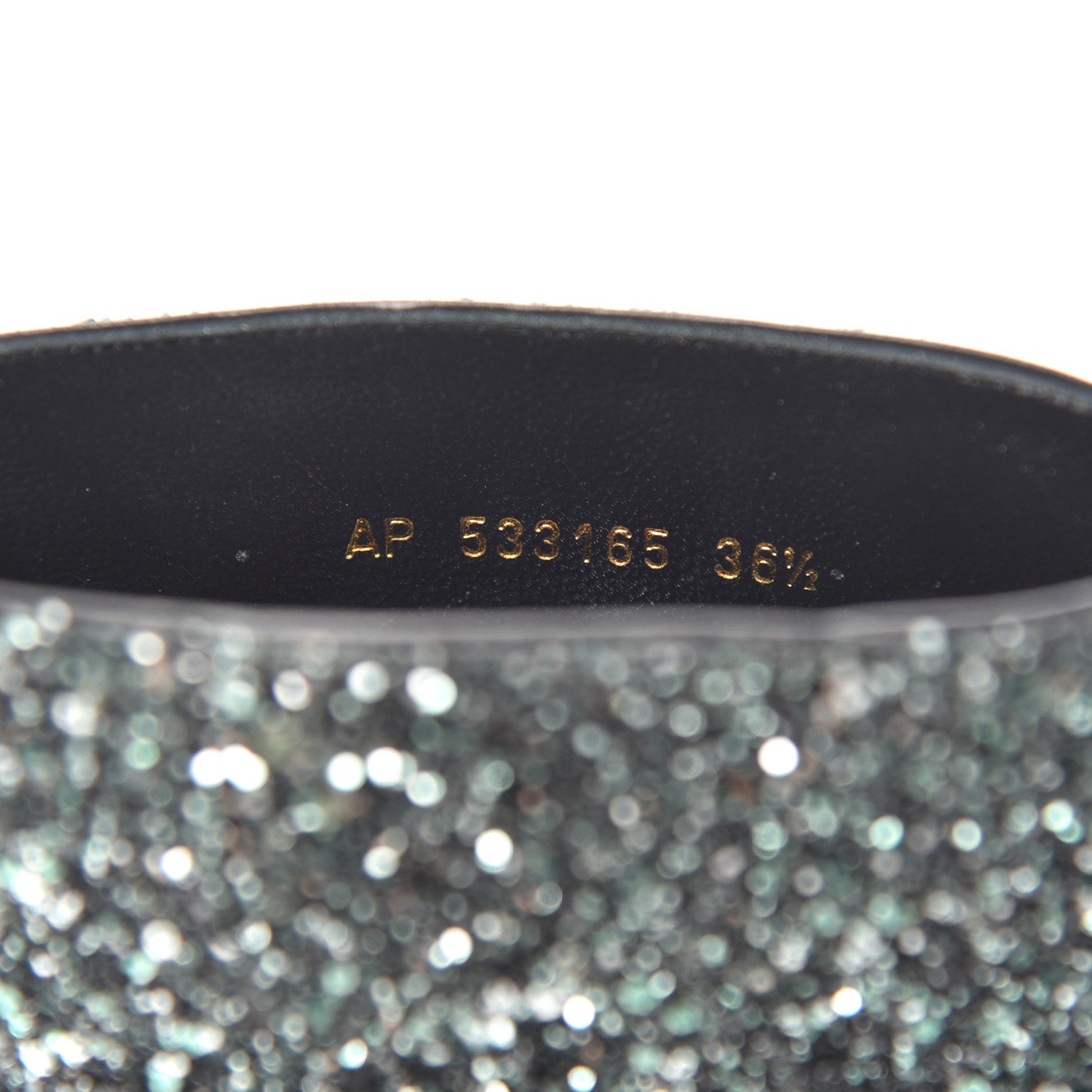 Saint Laurent Glitter Pierre 95 Ankle Boots 36.5 Green 8 of 11