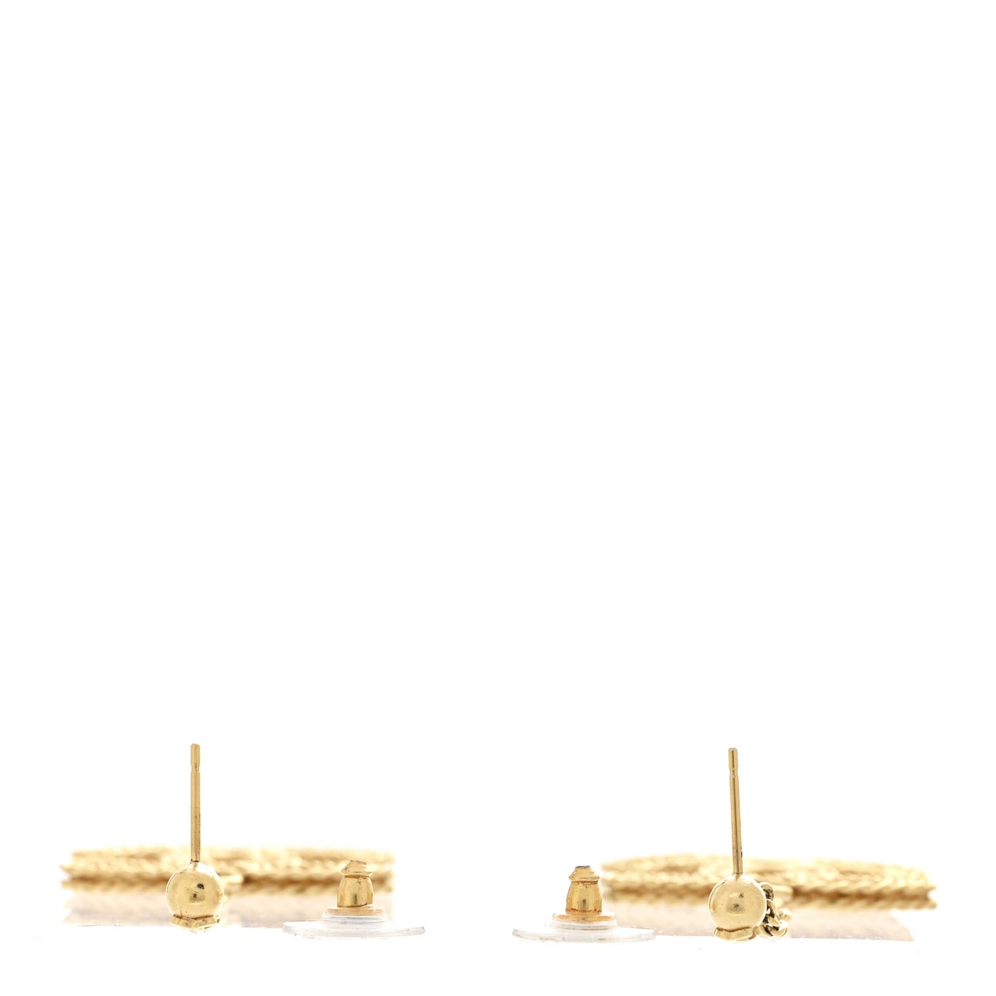 CC Drop Earrings Matte Gold