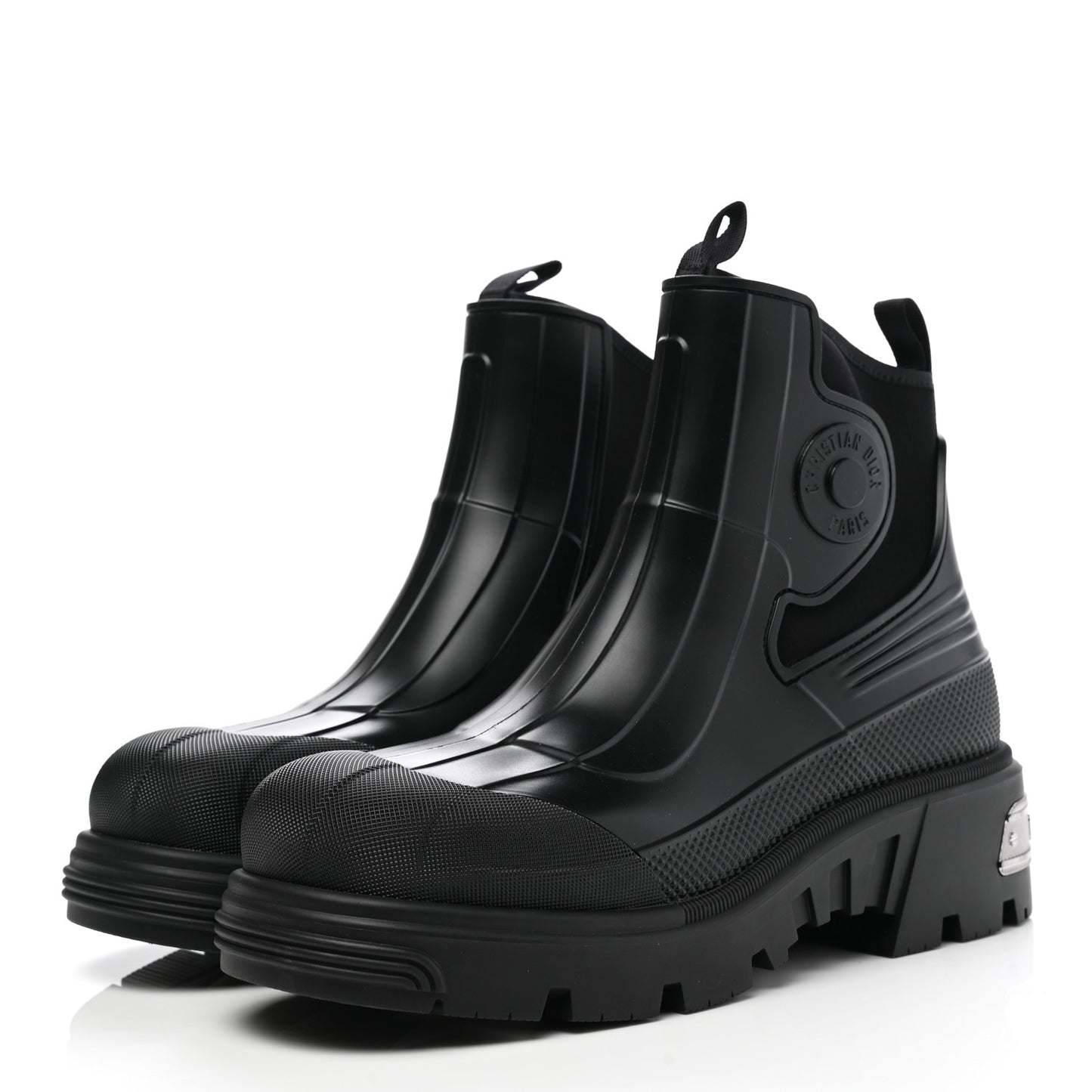 Neoprene Rubber Dior Genesis 30mm Ankle Boots 40 Black
