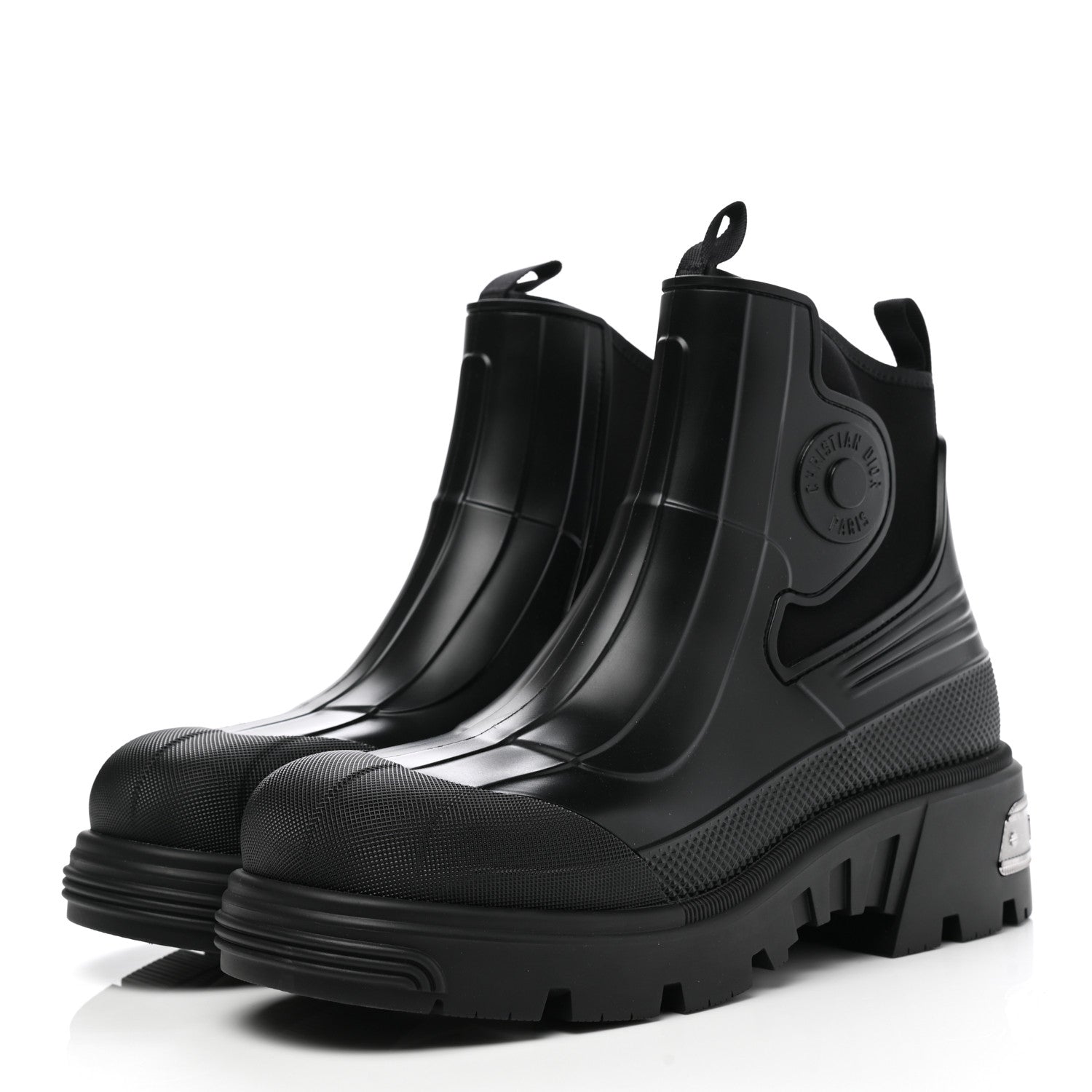 Christian Dior Neoprene Rubber Dior Genesis 30mm Ankle Boots 40 Black 3 of 8