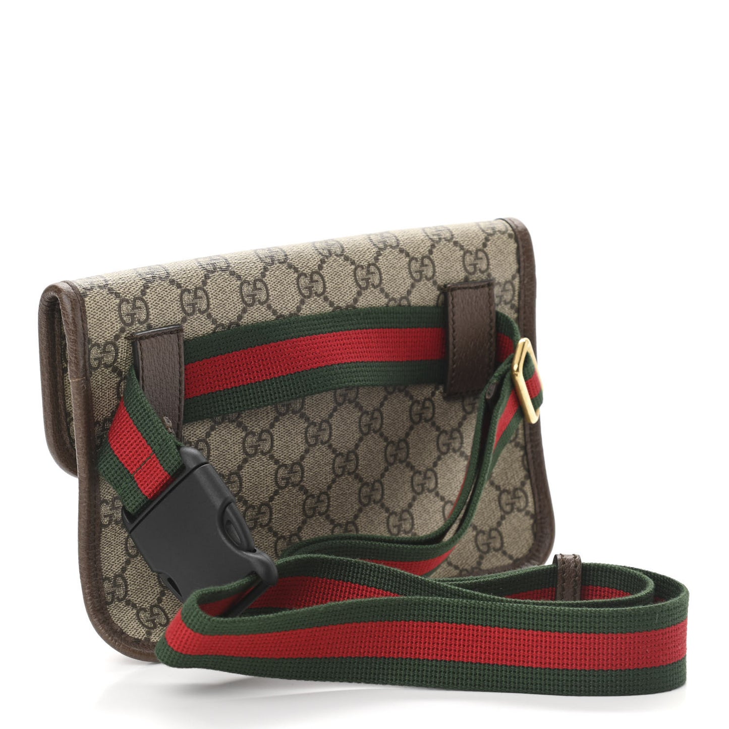 GG Supreme Monogram Neo Vintage Web Belt Bag Brown