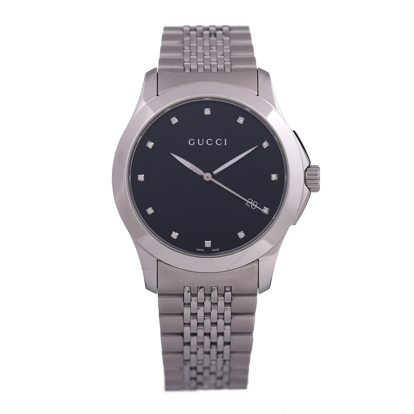Stainless Steel Diamond 38mm G-Timeless Quartz Watch Black
