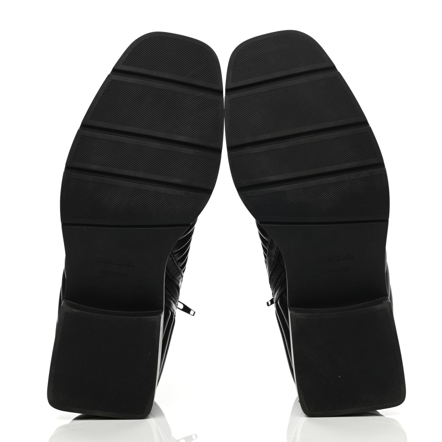 Calfskin Padded Quilted Ankle Boots 41 Black