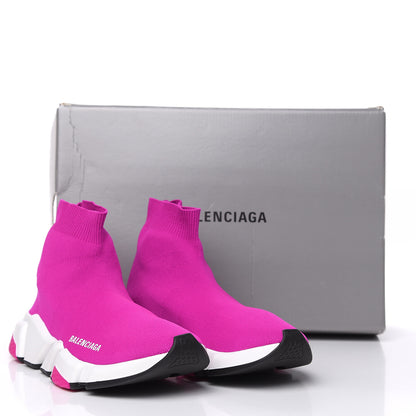 Balenciaga Neoprene Knit Womens Speed Sneakers 37 Fuchsia 8 of 8