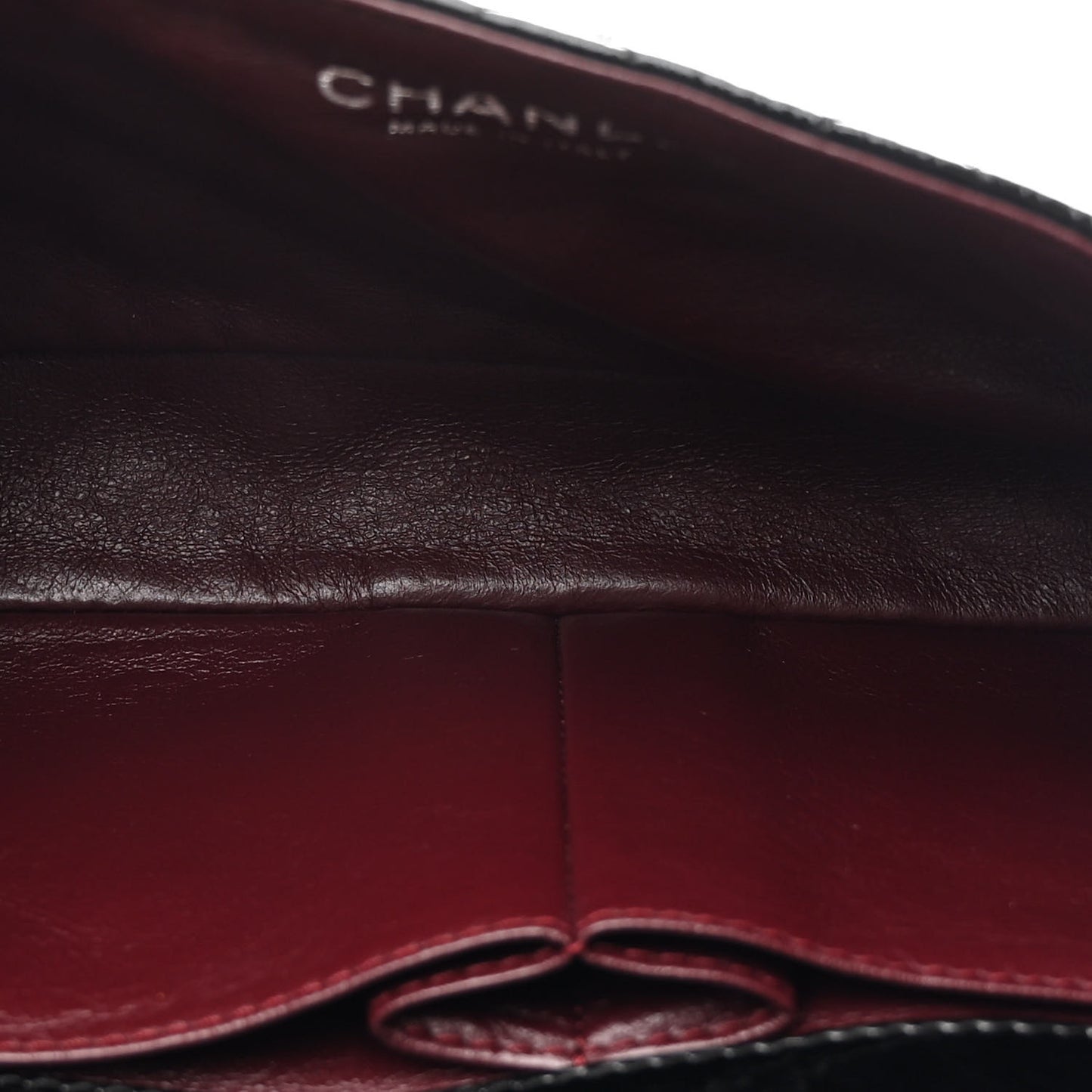 Crinkled Patent Quilted East West Flap Black