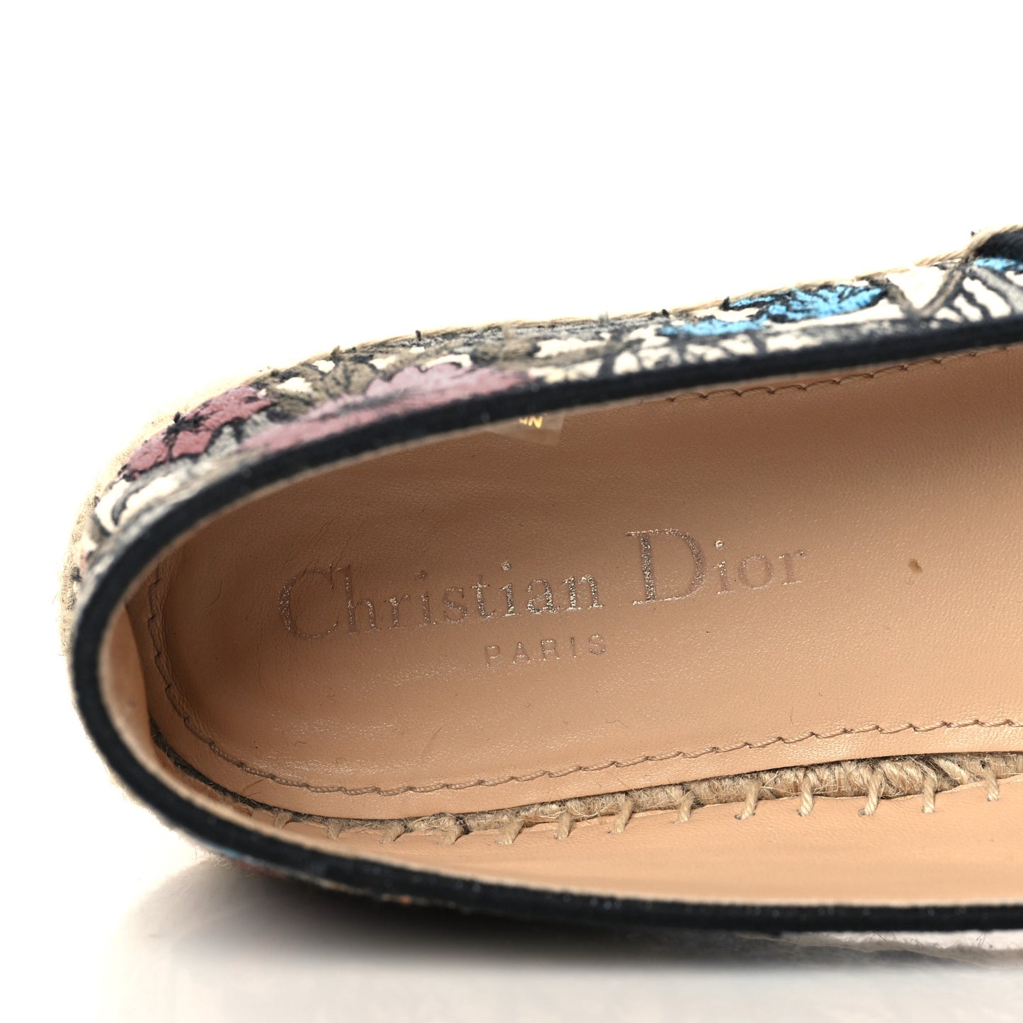 Canvas Mille Fleurs Embroidered Granville Espadrille 37 Multicolor