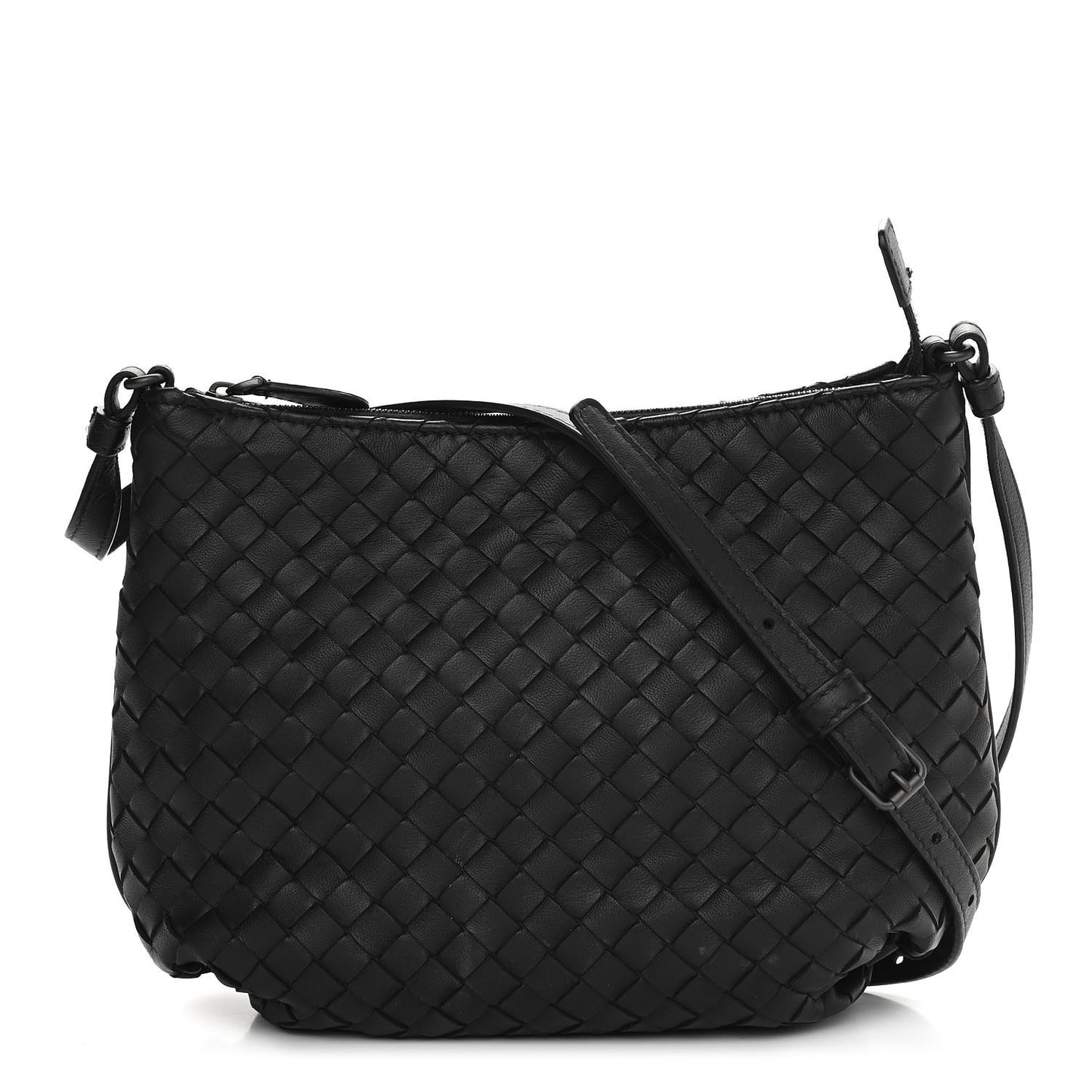 Nappa Intrecciato Crossbody Black