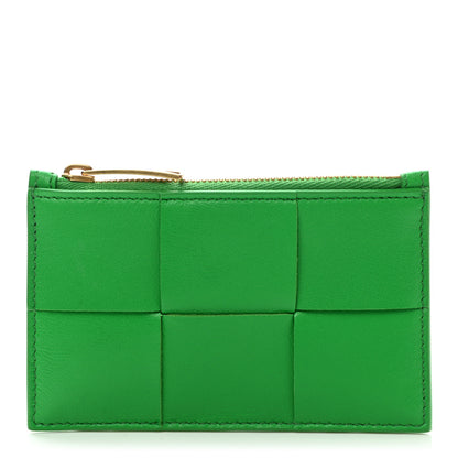 Bottega Veneta Nappa Maxi Intrecciato Zip Card Holder Parakeet 1 of 8