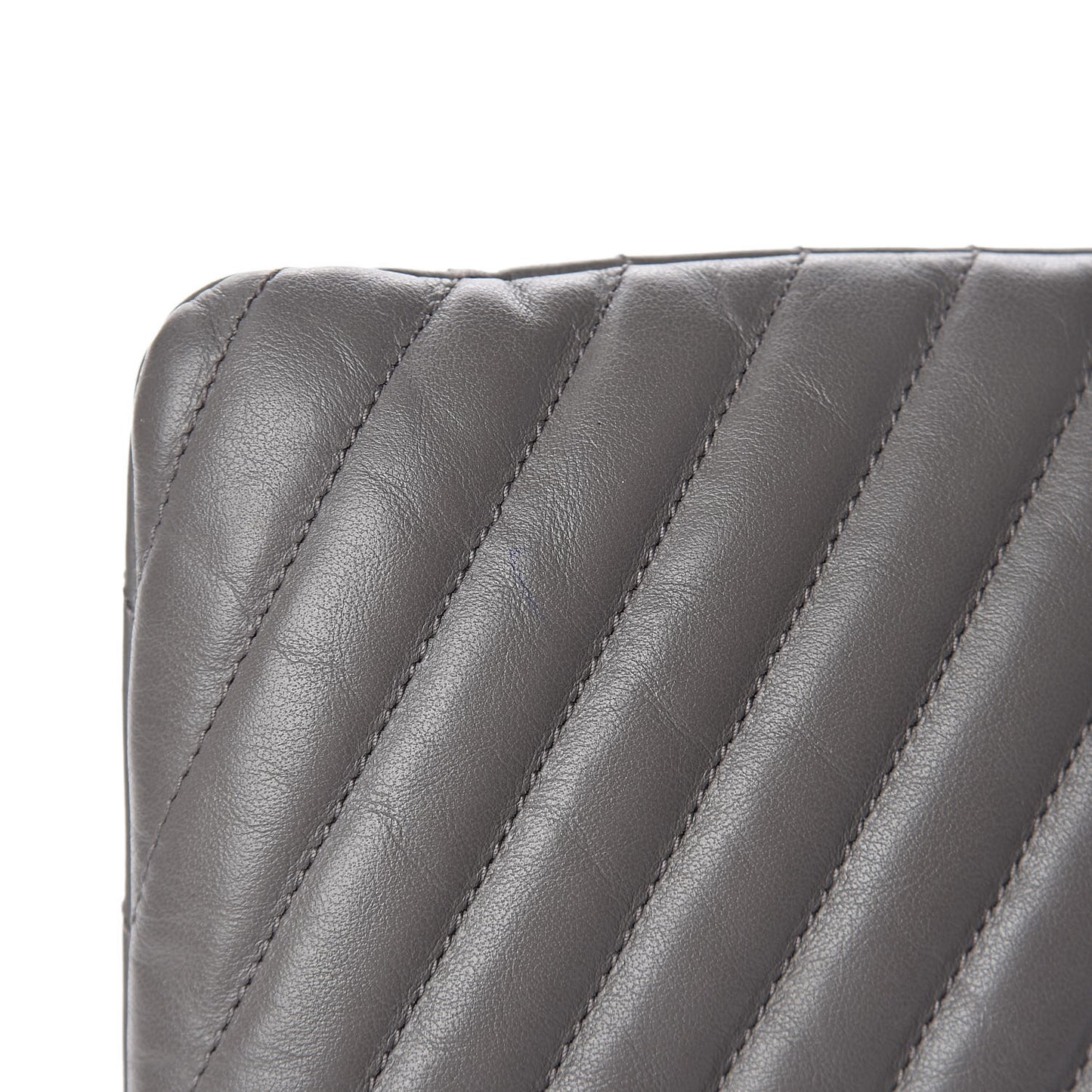 Calfskin Matelasse Chevron Monogram A5 Wristlet Earth