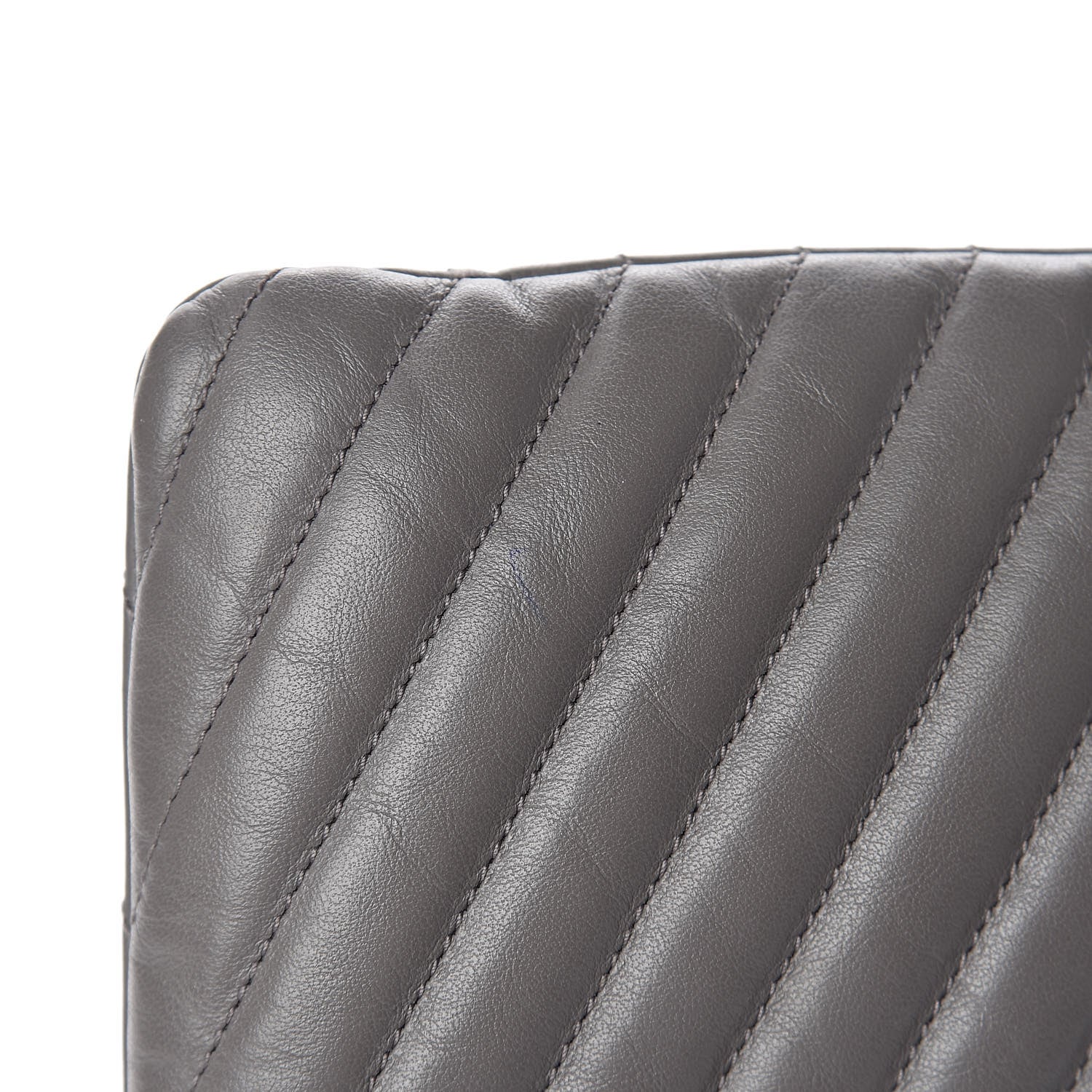 Saint Laurent Calfskin Matelasse Chevron Monogram A5 Wristlet Earth 10 of 10