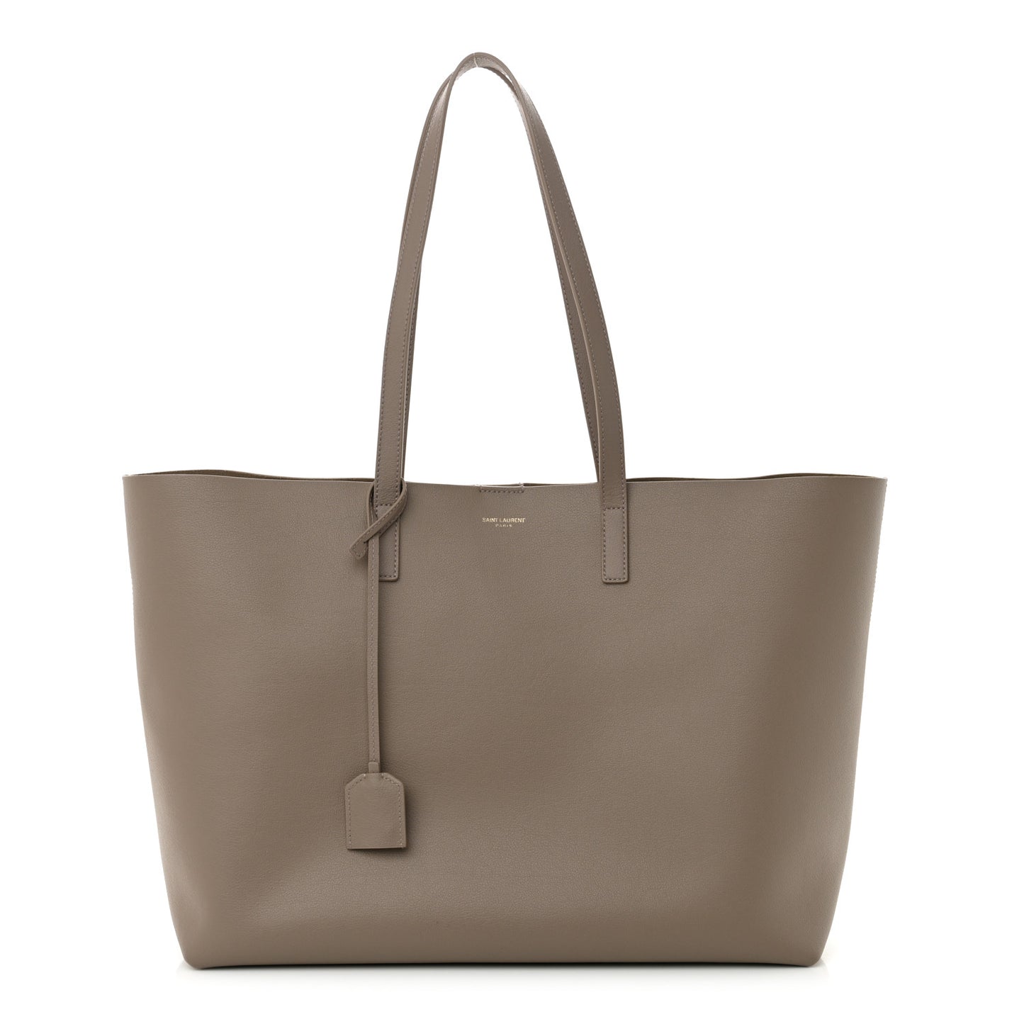 Calfskin Large Shopping Tote Dark Beige