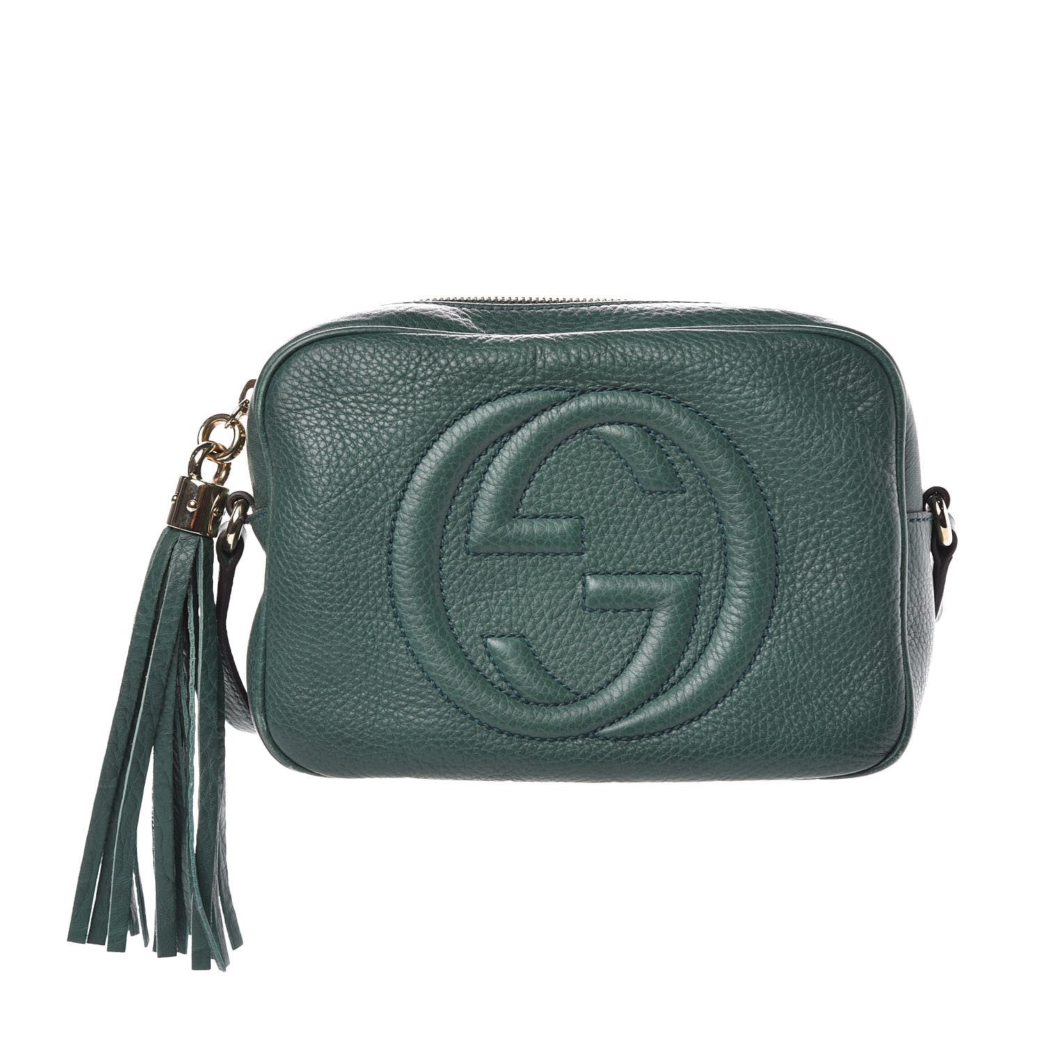 Gucci Pebbled Calfskin Small Soho Disco Bag Emerald Green 1 of 10