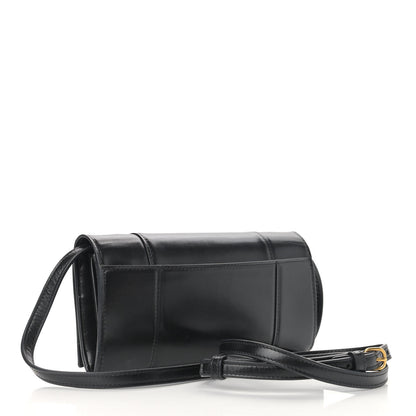 Balenciaga Smooth Calfskin Hourglass Continental Wallet On Strap Black 3 of 11