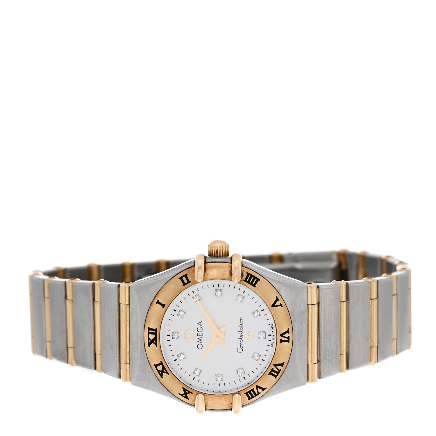 Omega Stainless Steel 18K Yellow Gold Diamond Mother of Pearl 22mm Constellation Quartz Watch 1262.75 2 of 4