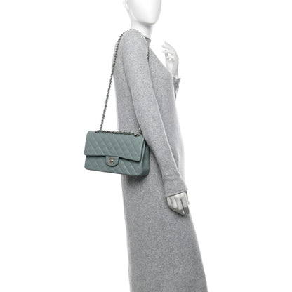 Chanel Caviar Quilted Medium Double Flap Dark Green 2 of 11