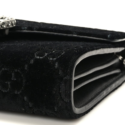 Gucci Velvet GG Monogram Mini Dionysus Chain Wallet Black 9 of 10