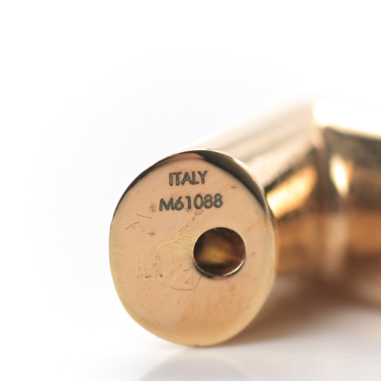 Louis Vuitton Brass Essential V Hoop Earrings Gold 5 of 6