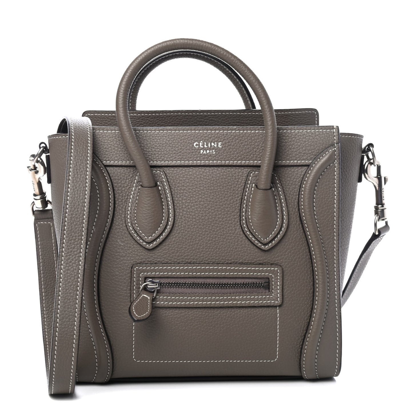 Drummed Calfskin Nano Luggage Souris