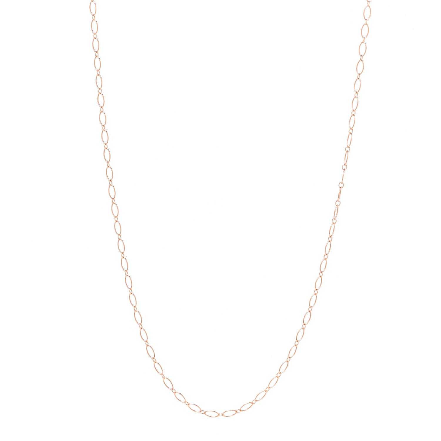Tiffany 18K Rose Gold Oval Link Chain 18" 1 of 6