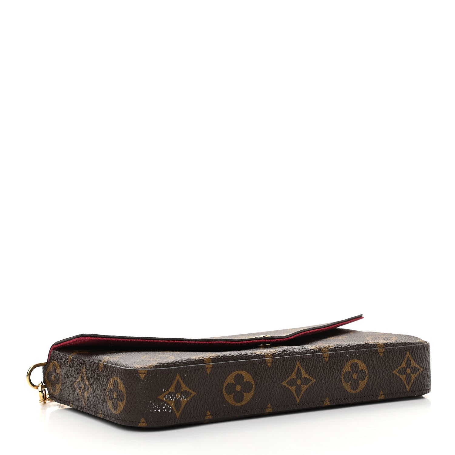 Louis Vuitton Monogram Pochette Felicie Chain Wallet Fuchsia 4 of 11
