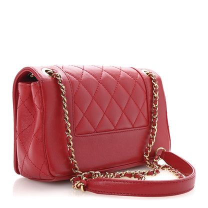 Chanel Sheepskin Quilted Medium Vintage Mademoiselle Flap Red 3 of 10