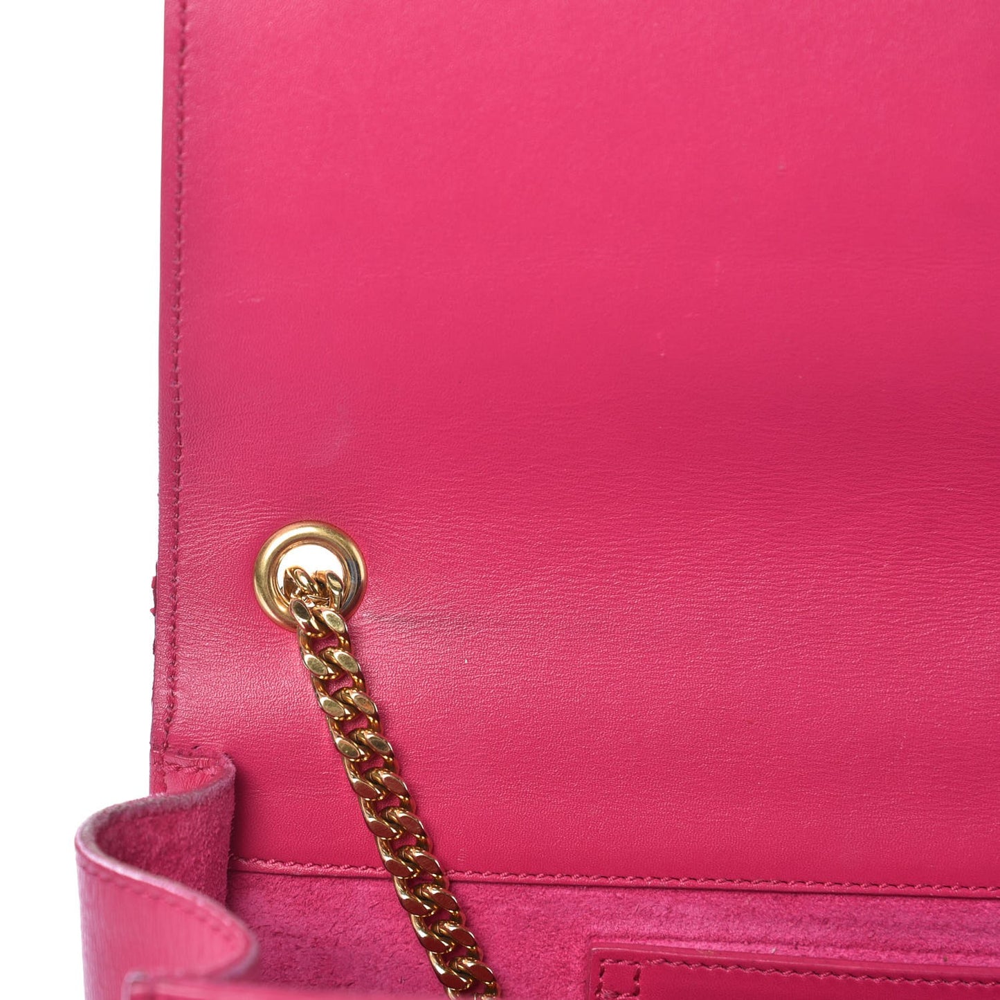 Smooth Calfskin Medium Classic Monogram Kate Tassel Satchel Fuchsia