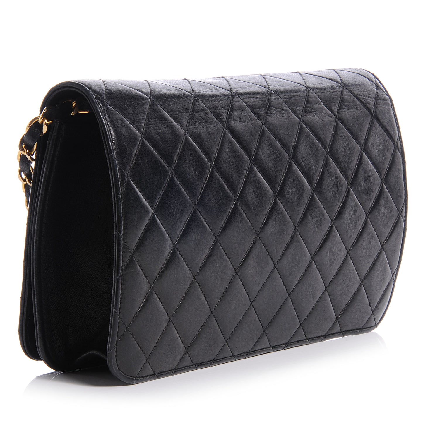 Lambskin Quilted Small Flap Black
