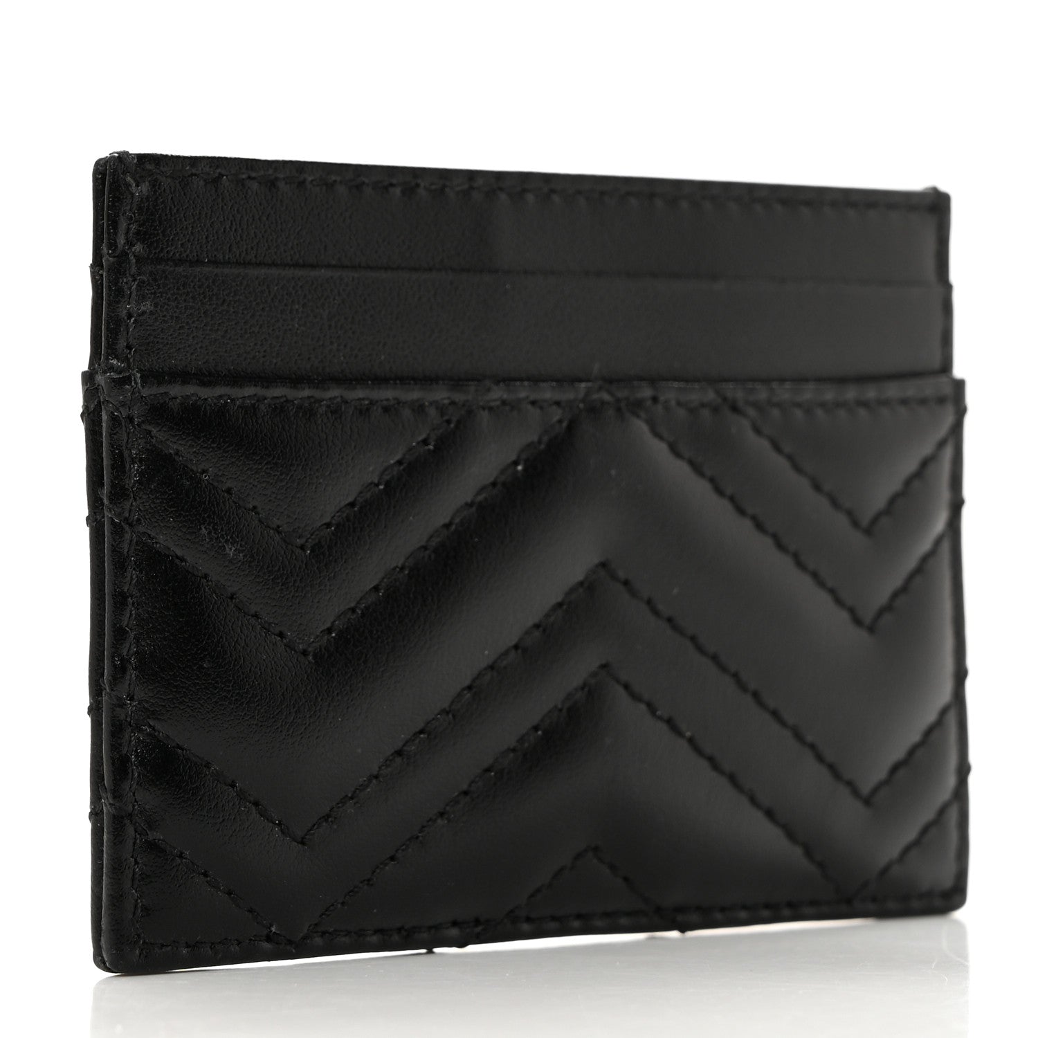 Gucci Calfskin Matelasse GG Marmont Card Holder Black 3 of 6