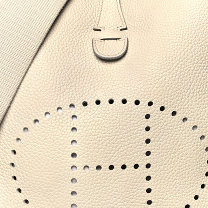 Hermes Taurillon Clemence Evelyne III PM Craie 6 of 14