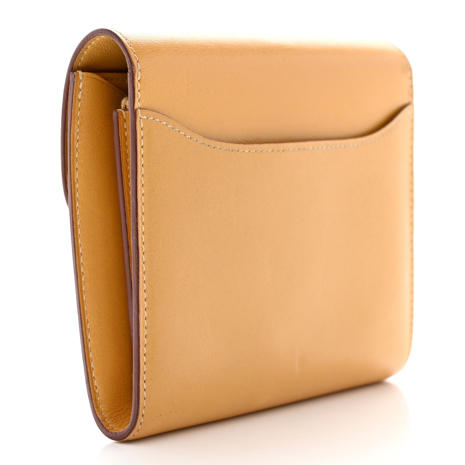 Hermes Tadelakt Lizard Constance Short Wallet Paille Ficelle 3 of 13