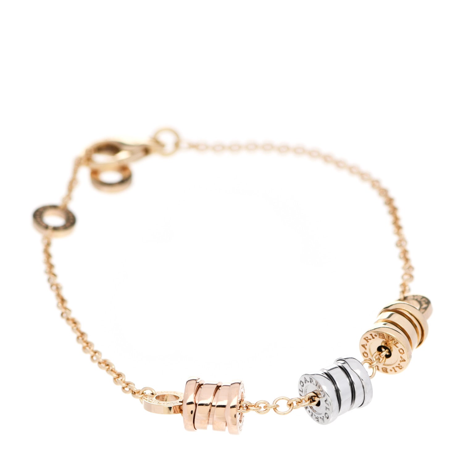 Bulgari 18K Yellow Rose White Gold B.Zero1 Bracelet 1 of 7