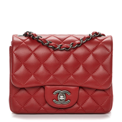 Chanel Lambskin Quilted Mini Square Flap Red 1 of 7