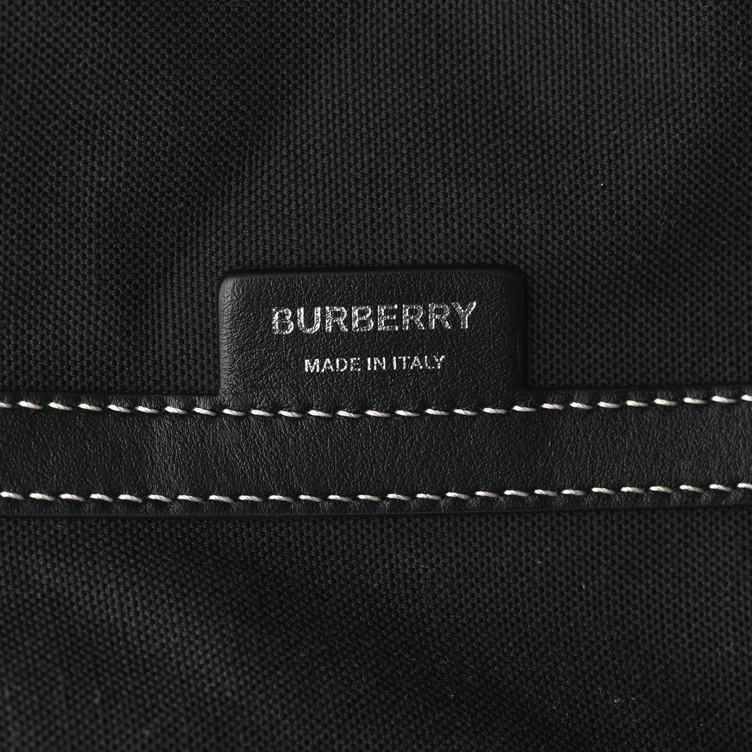 Burberry Cotton Canvas Monogram TB Print Tote Cobalt Black 10 of 14