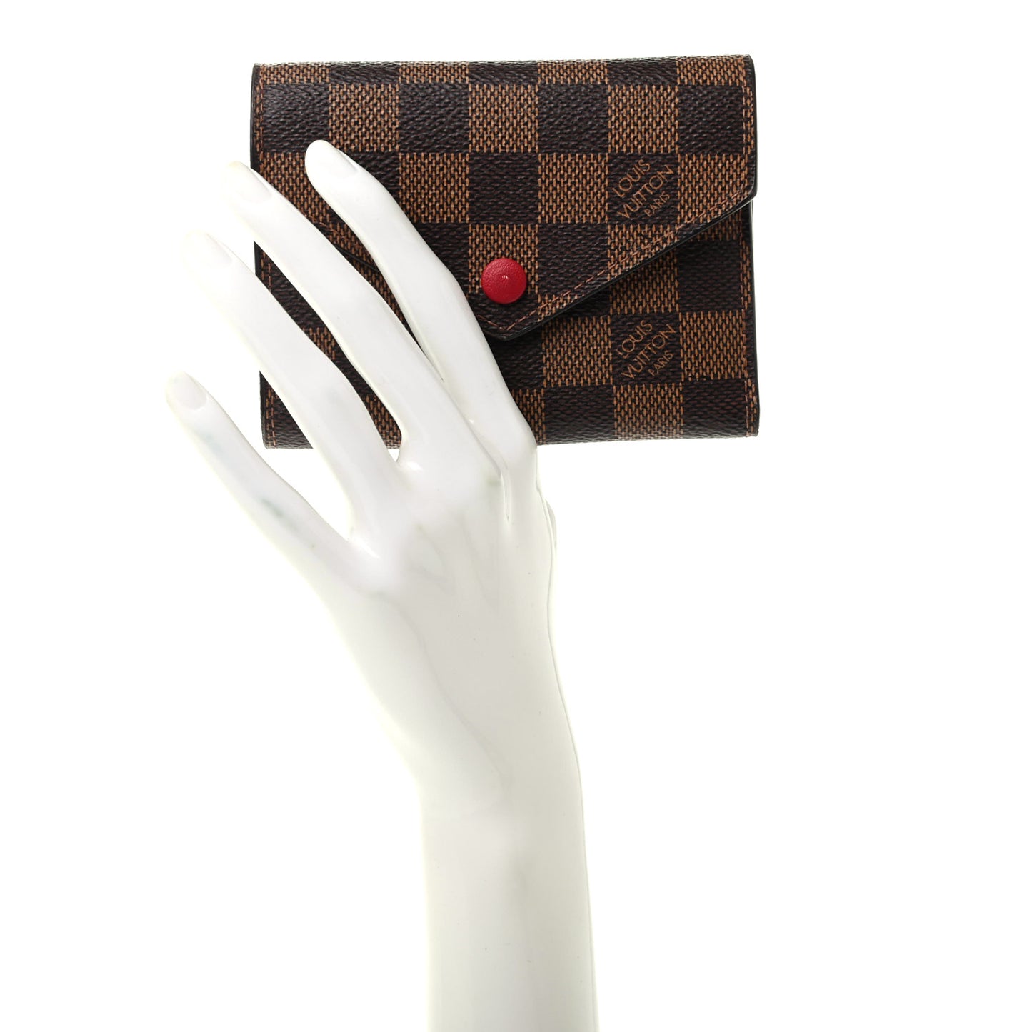 Damier Ebene Victorine Wallet Cherry